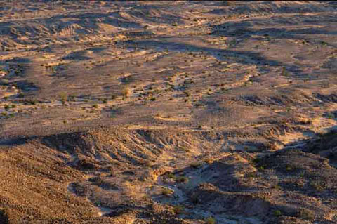 Photo of Yuha Basin in morning light taken at the rim looking north