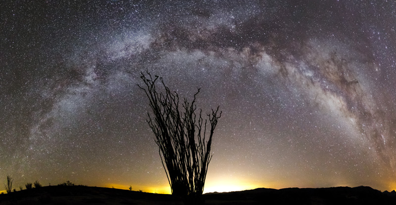 milky way arch over ocotillo anza borrego desert