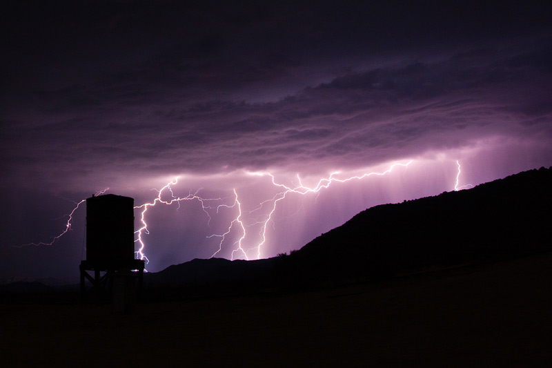 lightning strike and rain anza borrego