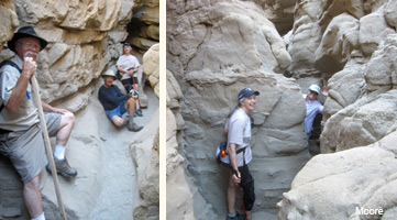 hiking borrego mountain slot canyon in anza borrego